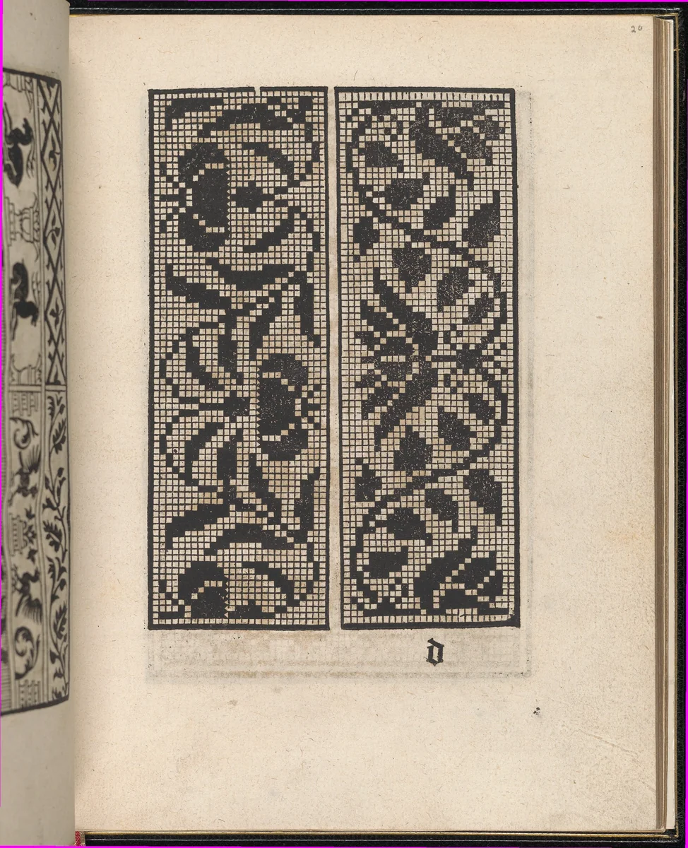 Page from Ein new kunstlich Modelbuch...(Page 20r) by Peter Quentel, book, 1544