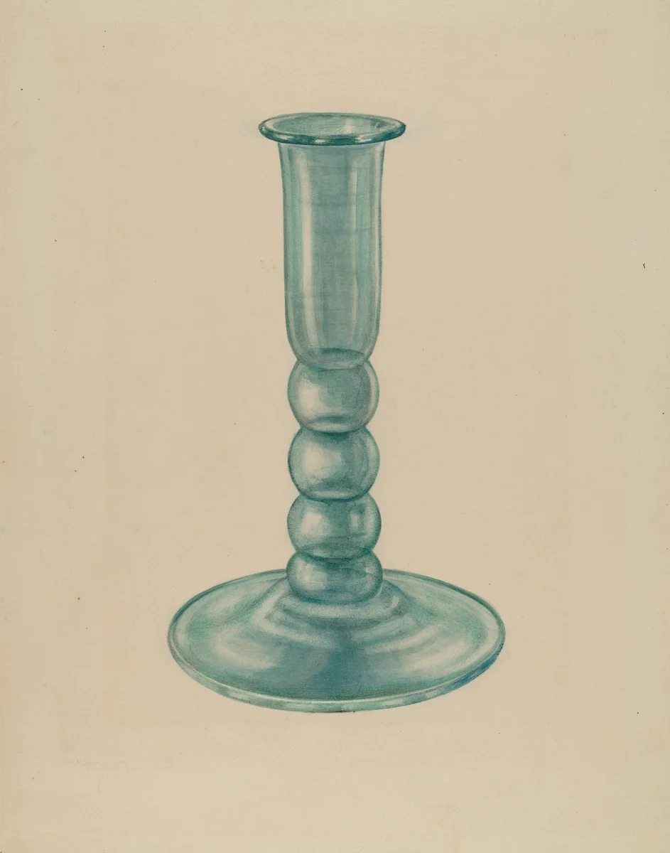 Candlestick by American 20th Century, index of american design, 1940