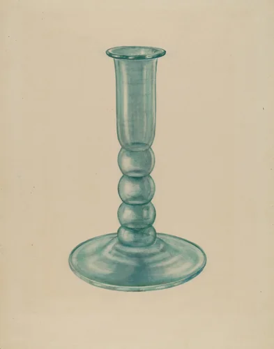 Candlestick by American 20th Century, index of american design, 1940