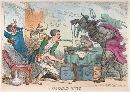 A Friendly Visit by Thomas Rowlandson, print, 1814