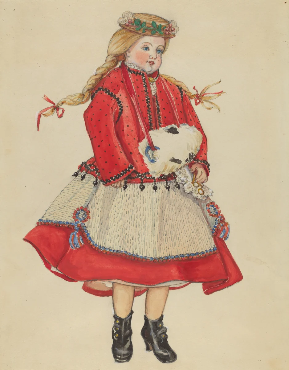 Doll by Esther Peck, index of american design, 1935-1942