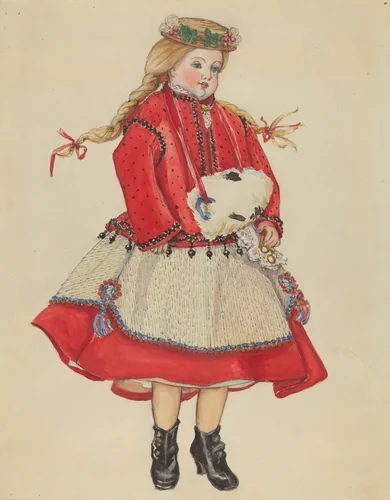 Doll by Esther Peck, index of american design, 1935-1942