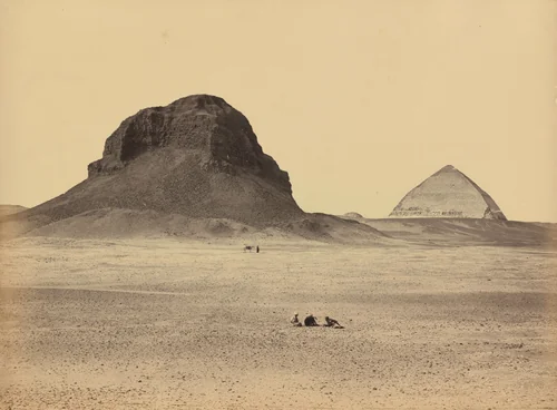 The Pyramids of Dahshoor From the East by Francis Frith, photograph, 1857