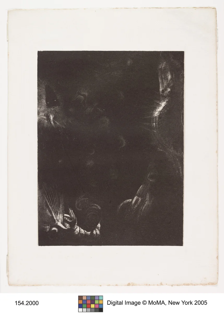 Different Peoples Dwell in the Countries of the Ocean (Des peuples divers habitent les pays de l'océan) by Odilon Redon, print, 1896