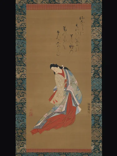 Standing Courtesan by Tōsendō Rifū, painting, 1710-1730