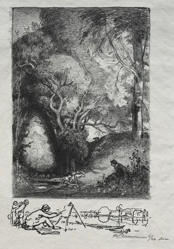 La Ravine en juin by Auguste Louis Lepère, print, 1913