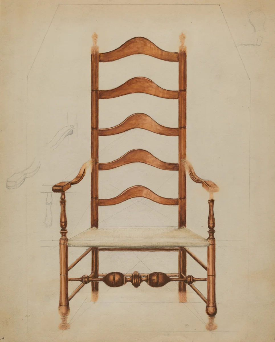 Chair by Frank Wenger; Hans Westendorff, index of american design, 1935-1942