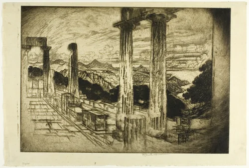 Aegina by Joseph Pennell, print, 1913