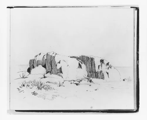 Study of Rocks in a Landscape (from Sketchbook) by Francis William Edmonds, artwork, 1835-1839