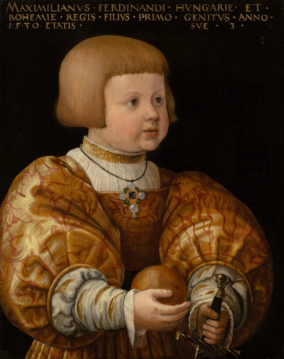 Portrait of Maximilian of Austria (1527-1576), Aged Three by Jacob Seisenegger, painting, 1530