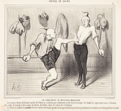 Un Complément de brillante éducation by Honoré Daumier, print, 1844-1845