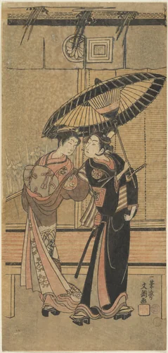 Segawa Kikunojo II as a Girl and Ichikawa Tomiyeimon? by Ippitsusai Bunchō (一筆齊文調), print, 1760-1780