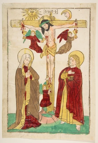Christ on the Cross by anonymous, print, 1400-1499