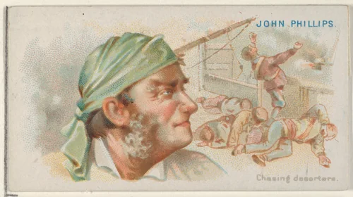 John Phillips, Chasing Deserters, from the Pirates of the Spanish Main series (N19) for Allen & Ginter Cigarettes by Allen & Ginter, print, 1886-1891
