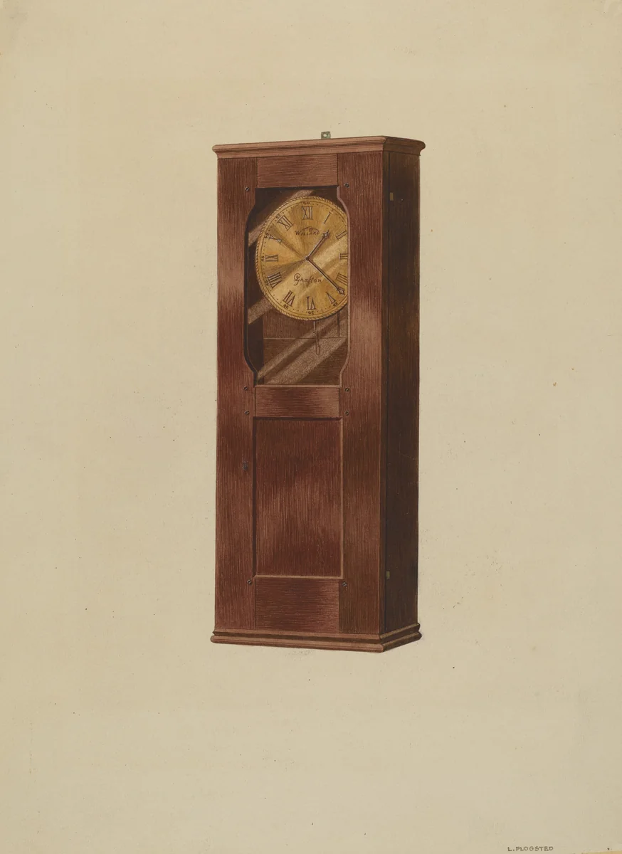 Shelf Clock by Louis Plogsted, index of american design, 1937