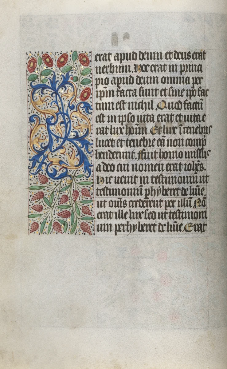 Book of Hours (Use of Rouen): fol. 13v by Master of the Geneva Latini, book, 1465-1475