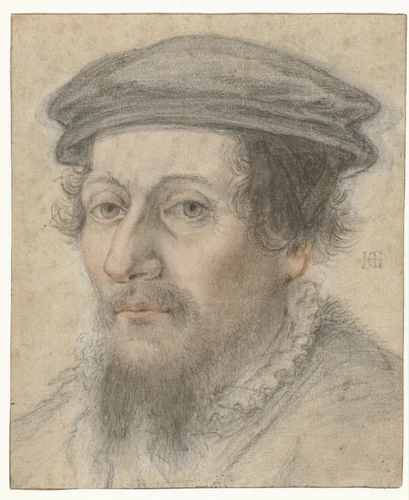 Portret van een onbekende man by anonymous, drawing, 1550-1599