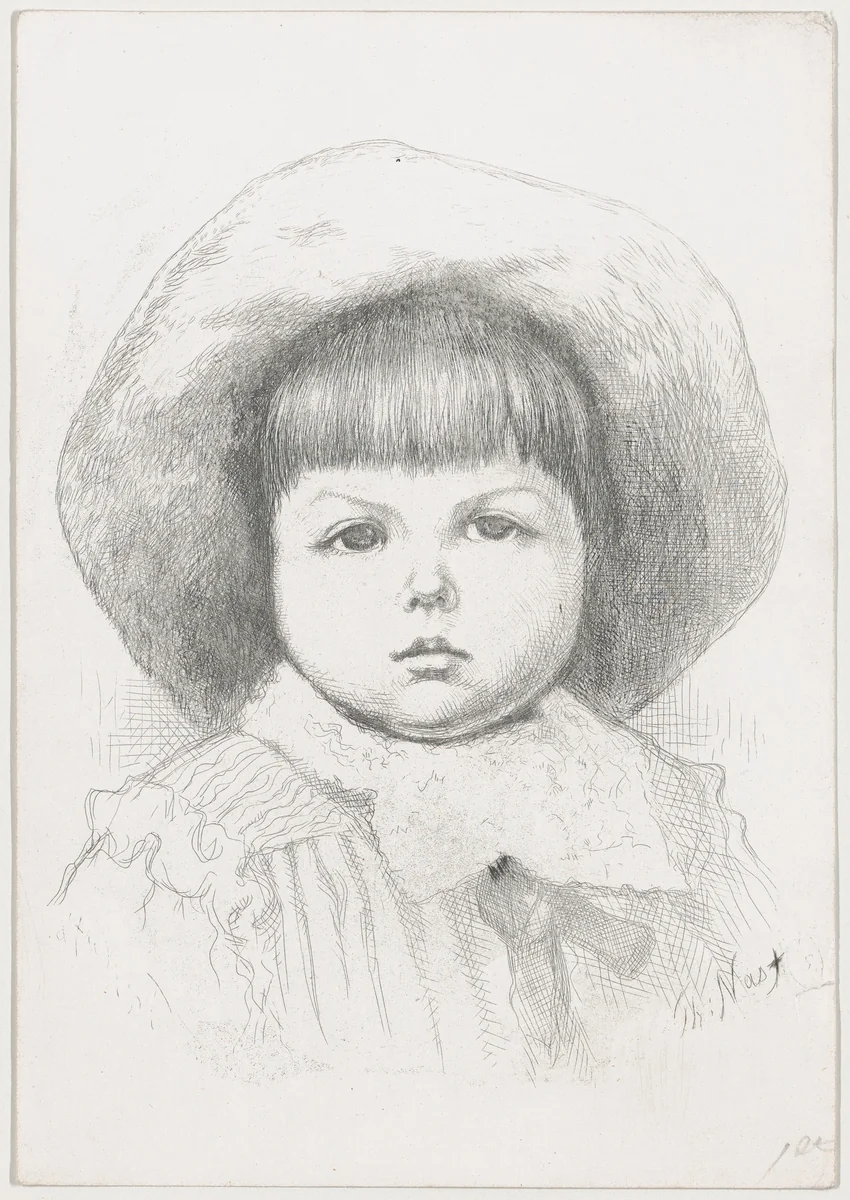 Portrait of a Child (Cyril Nast?) by Thomas Nast, print, 1876-1886