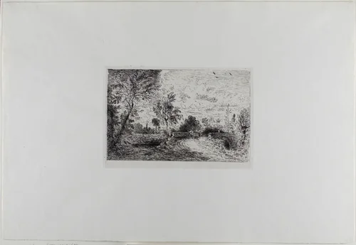 An Old Bridge at Salisbury by John Constable, print, 1826
