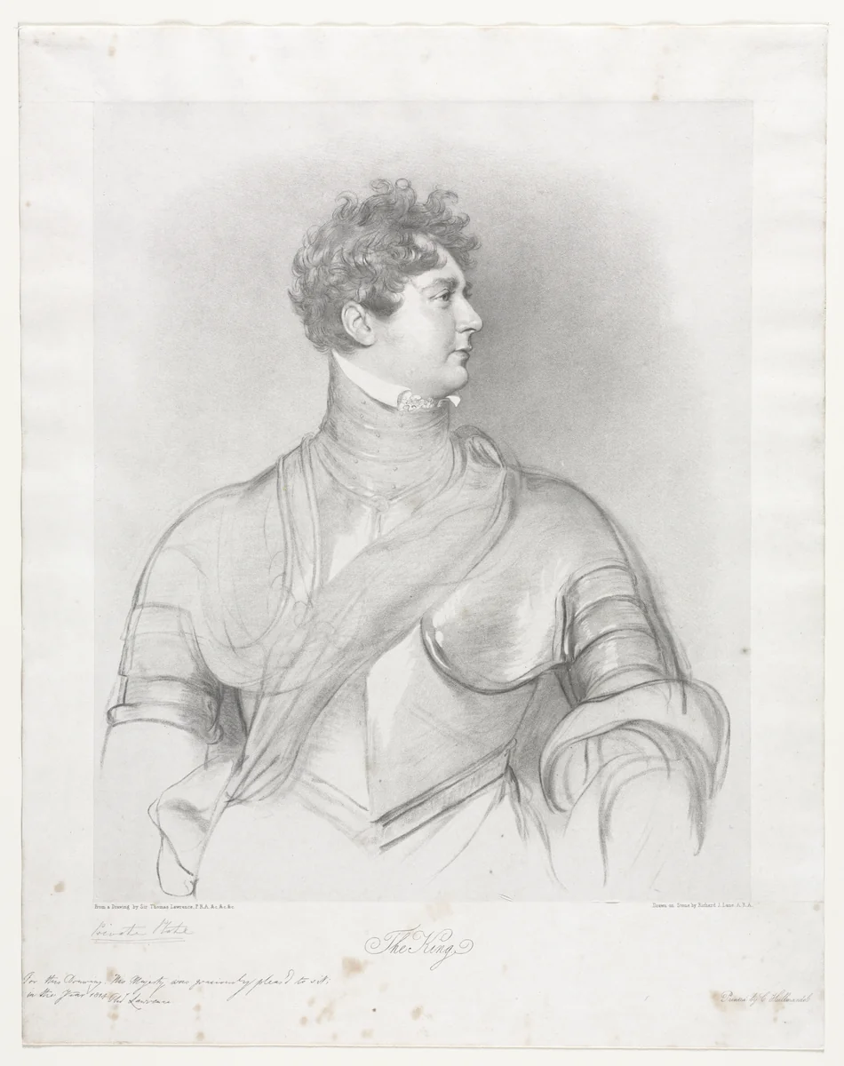 The King, George IV of Great Britain by Richard James Lane, print