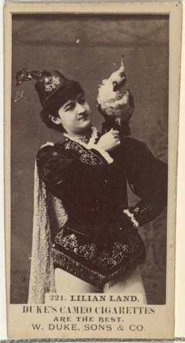 Card Number 221, Lilian Land, from the Actors and Actresses series (N145-5) issued by Duke Sons & Co. to promote Cameo Cigarettes by W. Duke, Sons & Co., photograph, 1880-1889