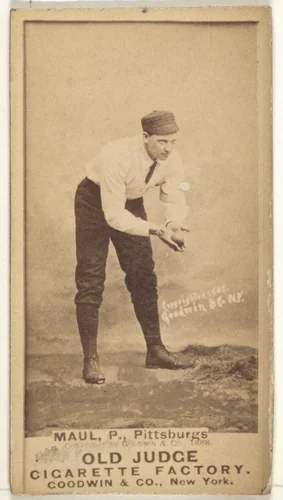 Al Maul, Pitcher, Pittsburgh, from the Old Judge series (N172) for Old Judge Cigarettes by Goodwin & Company, photograph, 1888