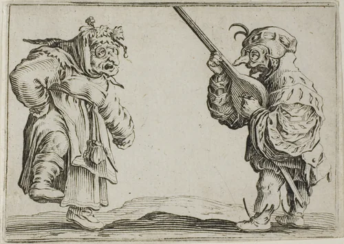 The Dancers with the Lute, from The Caprices by Jacques Callot, print, 1617-1627