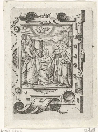 Pinksteren by Virgilius Solis, print, 1524-1562