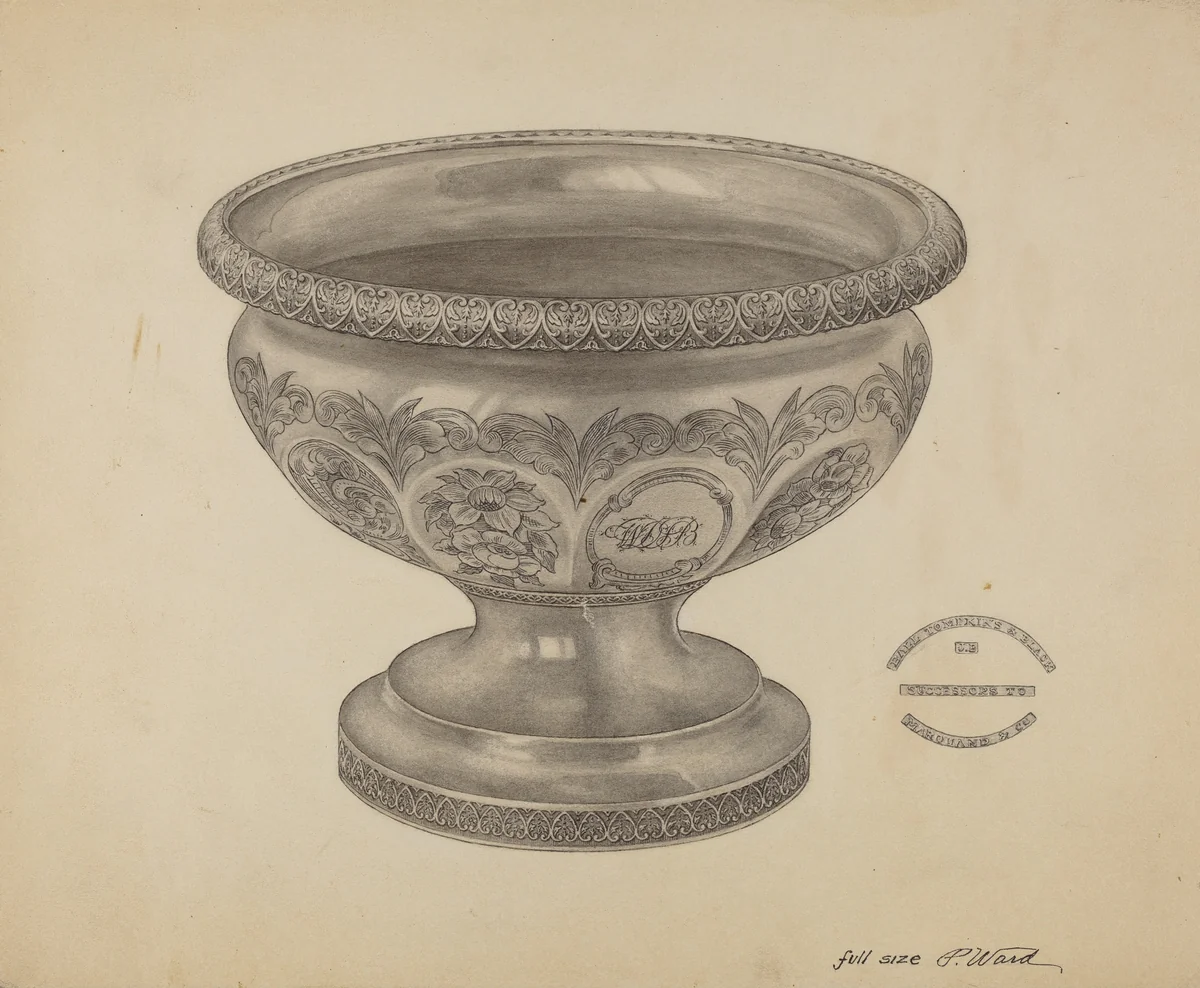 Silver Christening Bowl by Paul Ward, index of american design, 1937