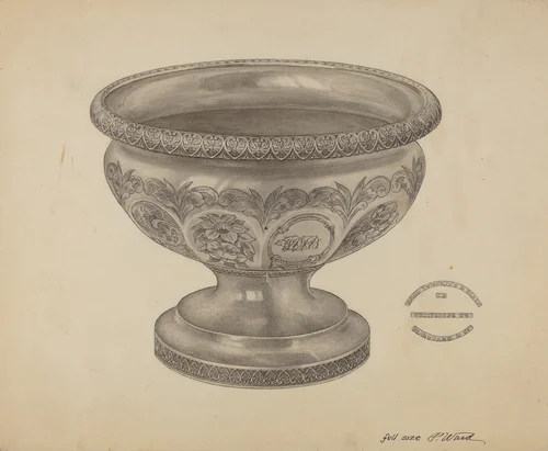 Silver Christening Bowl by Paul Ward, index of american design, 1937