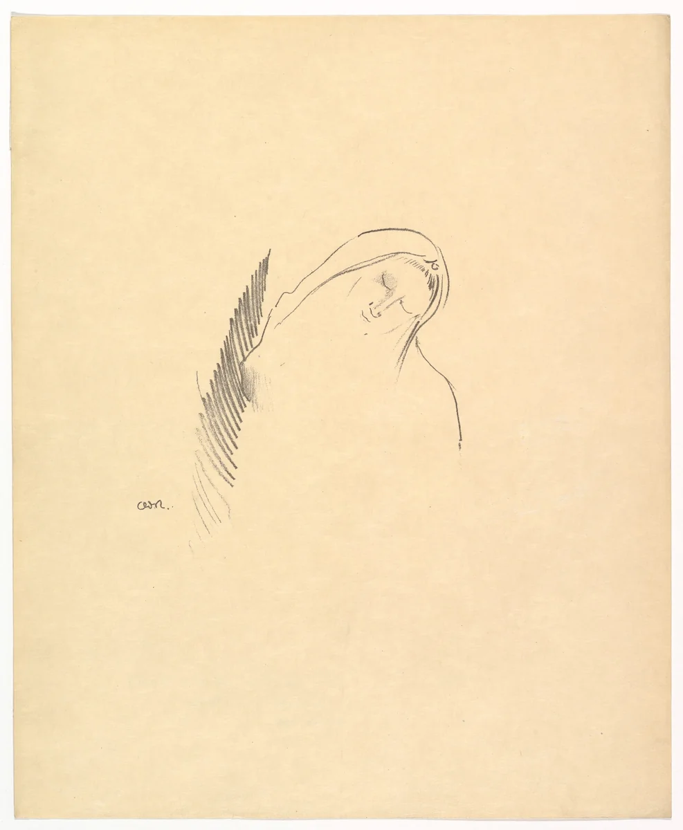 Sleep by Odilon Redon, print, 1898