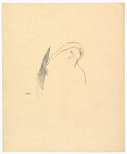 Sleep by Odilon Redon, print, 1898