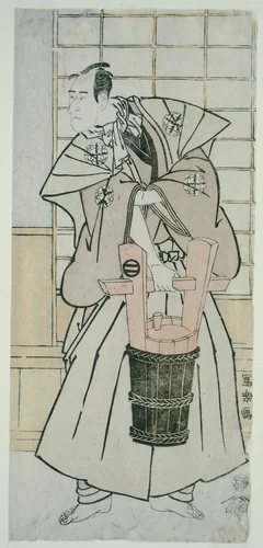 The Actoe Ichikawa Komazo llI as Nitta Yoshisada, Actually Oyamada Taro Takaie (Sandai-me Ichikawa Komazo no Nitta Yoshisada, jitsuwa Oyamada Taro Takaie) by Toshusai Sharaku (東洲斎 写楽), print, 1789-1799