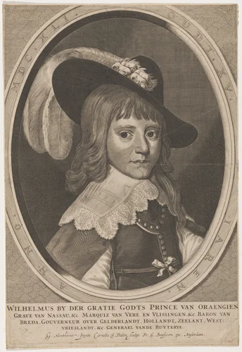 William of Orange by Cornelis van Dalen I; Gerrit van Honthorst, print, 1602-1665
