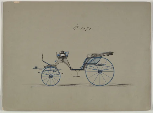 Design for Cabriolet or Victoria, no. 3575 by Brewster & Co., drawing, 1880