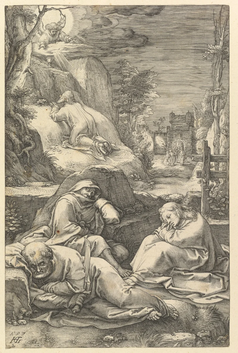 The Agony in the Garden, from "The Passion of Christ" by Hendrick Goltzius, print, 1597