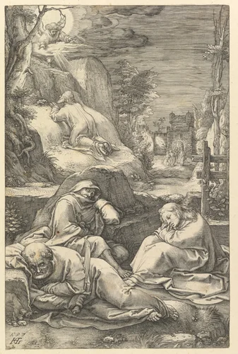 The Agony in the Garden, from "The Passion of Christ" by Hendrick Goltzius, print, 1597