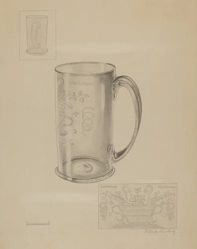 Mug by Gertrude Lemberg, index of american design, 1936
