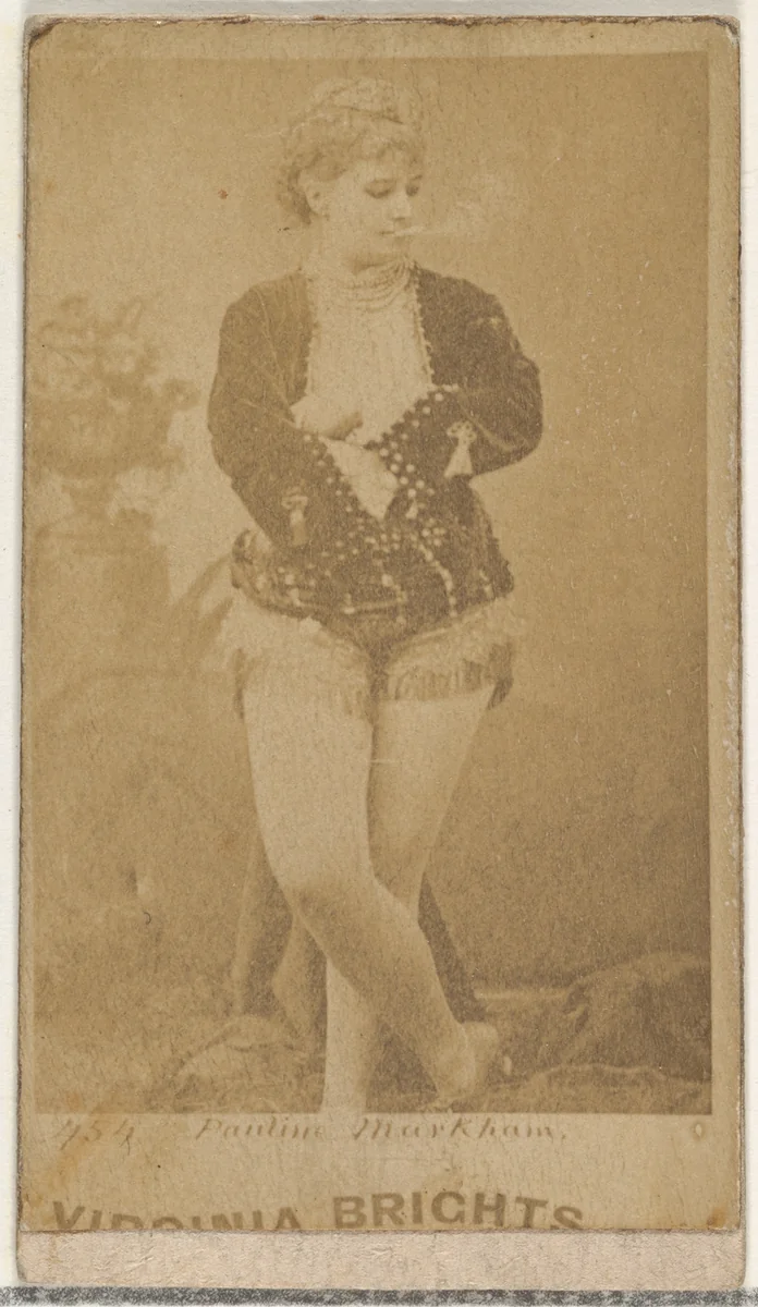 Card 454, Pauline Markham, from the Actors and Actresses series (N45, Type 1) for Virginia Brights Cigarettes by Allen & Ginter, photograph, 1885-1891