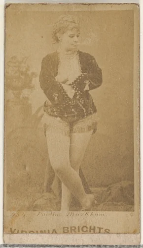 Card 454, Pauline Markham, from the Actors and Actresses series (N45, Type 1) for Virginia Brights Cigarettes by Allen & Ginter, photograph, 1885-1891