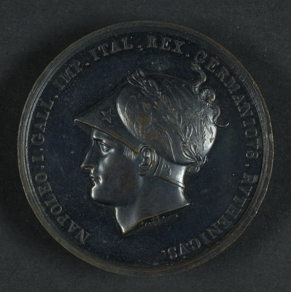 Napoleo. I Gal. Imp. Ital. Rex. Germanicus Ruthenicus by B. M. Manfredini, metalwork, 1805