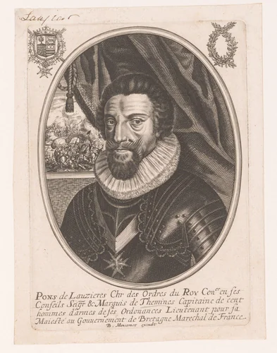 Portret van Pons de Lauzières-Thémines by anonymous, print, 1610-1668