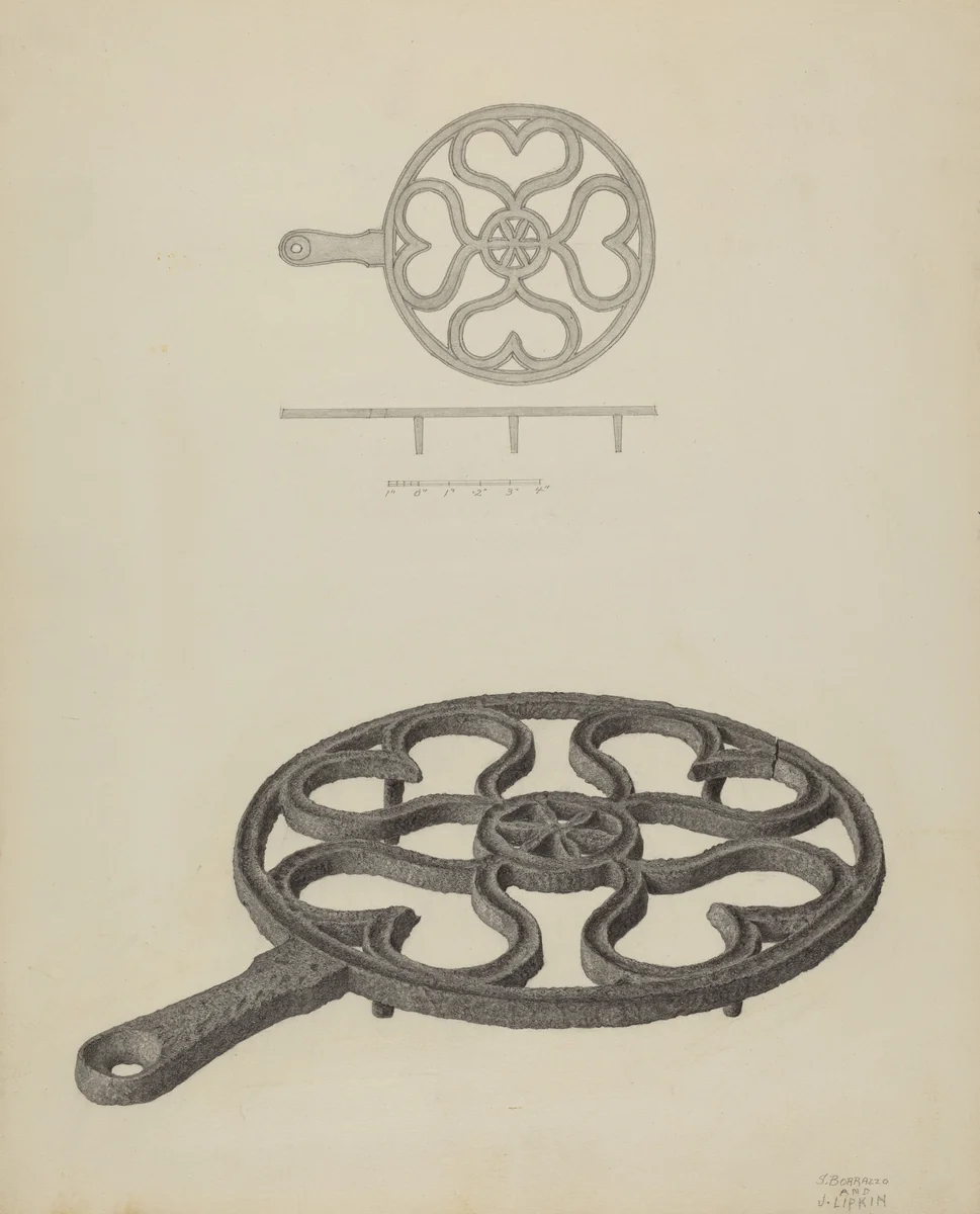 Pa. German Trivet by Salvatore Borrazzo
Jacob Lipkin, index of american design, 1940