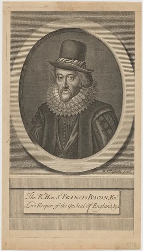 The Right Honorable Sir Francis Bacon, Knight by Michiel van der Gucht, print, 1713