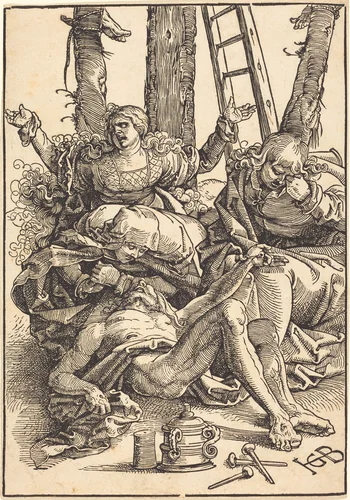 Lamentation for Christ by Hans Baldung Grien, print, 1515-1517