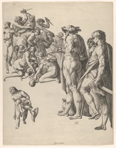 Massacre of the Innocents by Hendrick Goltzius, print, 1580-1590