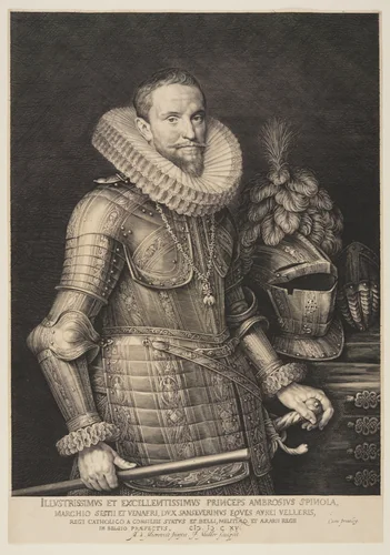 Ambrogio Spinola, Commander of the Spanish Armies in the Netherlands by Jan Harmensz. Muller, print, 1615