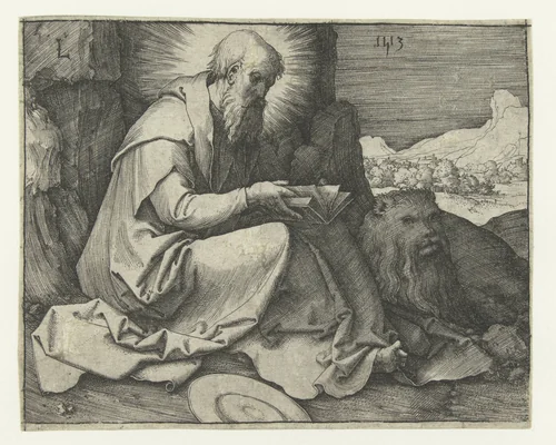 De heilige Hieronymus by Unknown, print, 1513