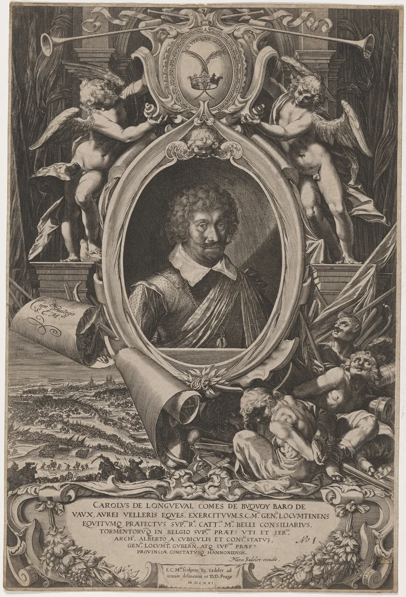 Charles de Longueval, Count de Bucquoi by Aegidius Sadeler II, print, 1621