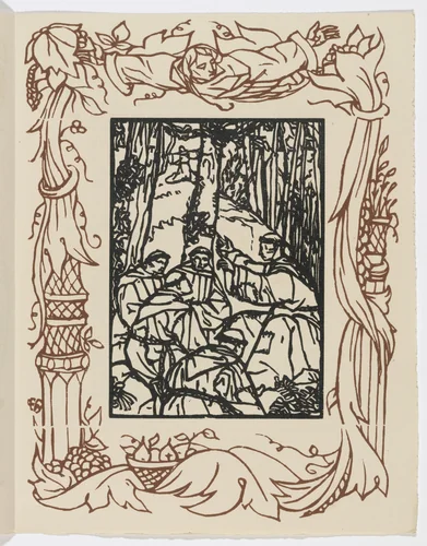 Plate (page 189) from Les Petites Fleurs de St. François (The Little Flowers of St. Francis) by Émile Bernard, illustrated book, 1928